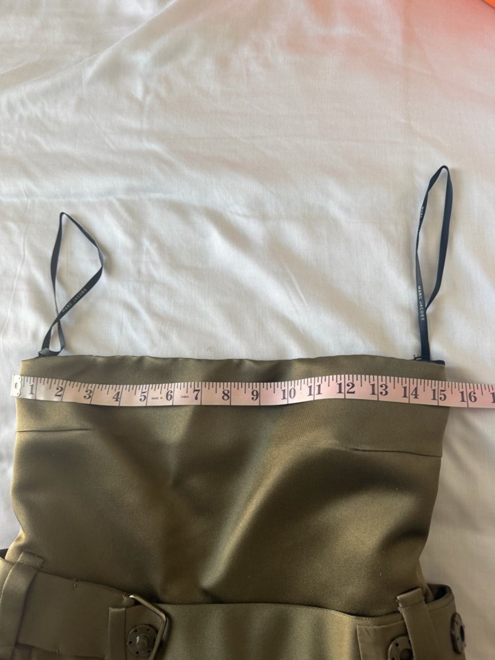 Marc Jacobs Runway Olive Strapless Utility Mini Dress - Picture 12 of 16